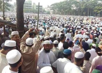 রাজধানীতে ‘নাস্তিক্যবাদী’ সাইট বন্ধের দাবিতে খেলাফত মজলিসের সমাবেশ